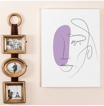 Line Art Woman Tasarımlı Dekorasyon 30X40 Kanvas Tablo