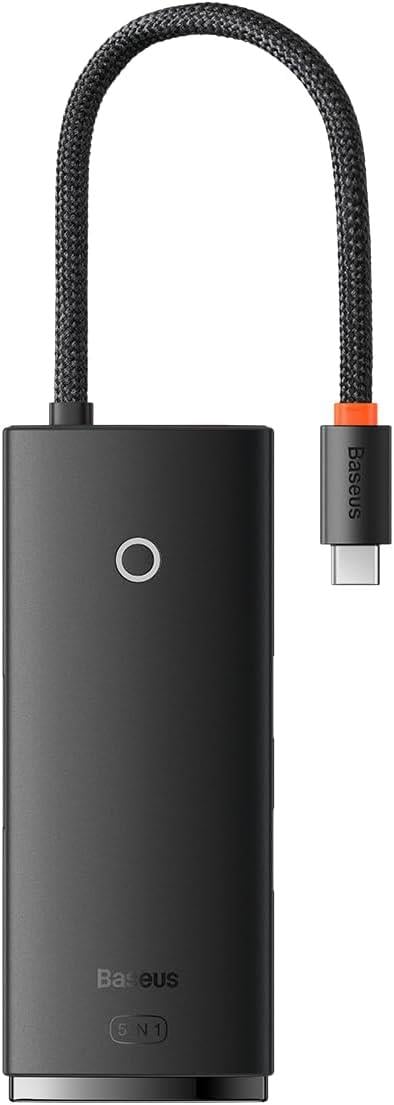 Lite 5'i 1 Arada Multifonksiyonal Type-C Hub Şarj İstasyonu - Siyah