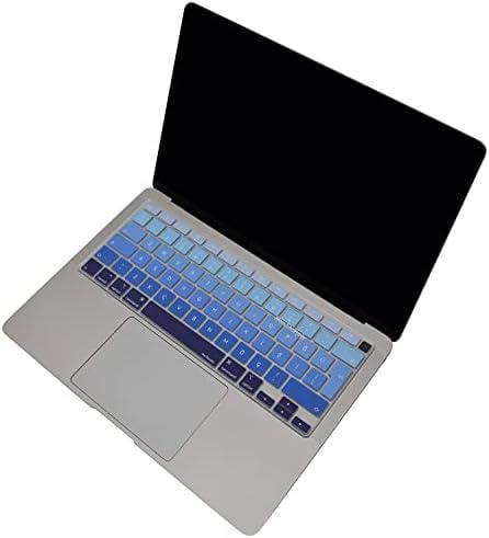 Macbook Air M1 13inç Klavye Koruyucu Türkçe Q Ombre A2179 A2337 ile Uyumlu Lacivert Mavi