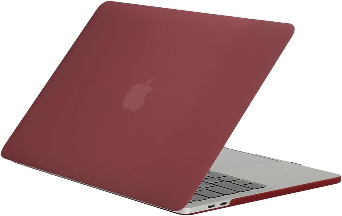 MacBook Pro 13 İnç ile Uyumlu Ultra İnce Hava Kanallı Crystal Fit Kılıf (KIRMIZI ŞARAP)