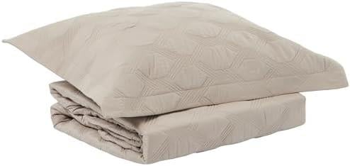 Marissa Kapitoneli%100 Polyester Yatak Örtüsü Seti, Gri, Tek Kişilik (Nakışlı Yatak Örtüsü: 230x160 cm/Nakışlı Yastık Kılıfı: 50x70)