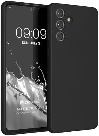 Matte Silicone Samsung Galaxy A35 için Kılıf Siyah [Galaxy A35 ile Uyumlu Kılıf - Siyah]