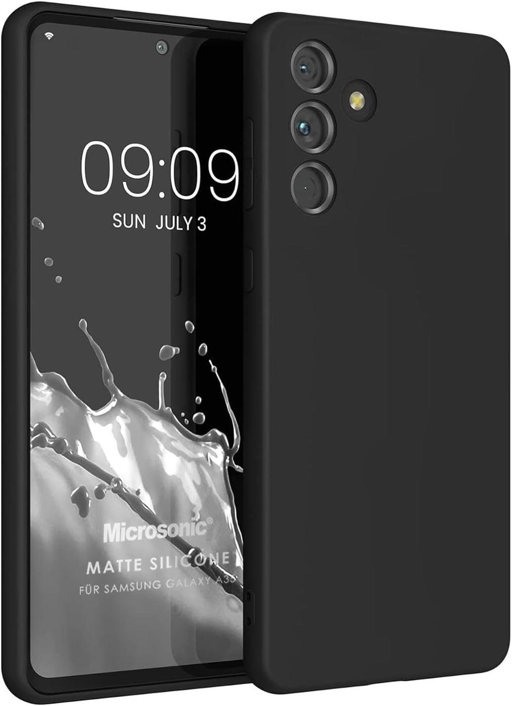 Matte Silicone Samsung Galaxy A55 için Kılıf Siyah [Galaxy A55 ile Uyumlu Kılıf - Siyah]