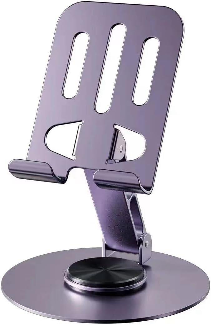 METAL 360 DERECE DÖNEBİLEN ÇİFT NOKTA AYARLI ÇOK FONKSİYONLU TABLET VE TELEFON STANDI