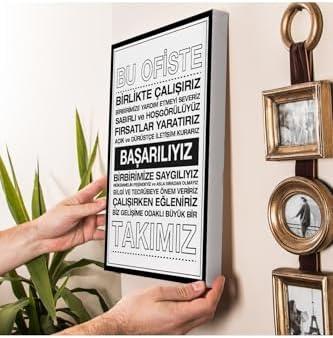 Ofise Motivasyon Panosu 30X40 Kurumsal Hediyelik Kanvas Tablo - Dekoratif Kanvas Tablo