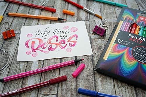 Pen 68 ARTY - Keçe Uçlu Boya Kalemi - 24'lü Paket - Çeşitli Renkler