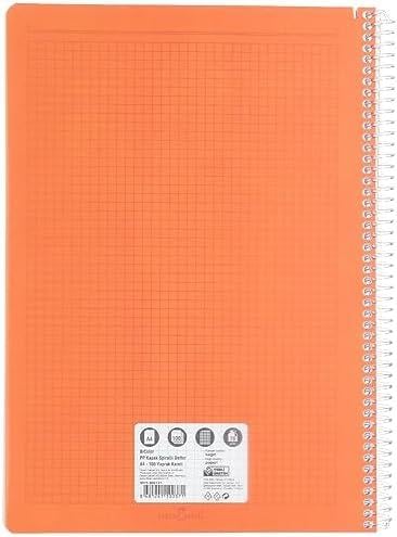 Pp Kapak Bicolor Sprli Defter 100Yp Kareli