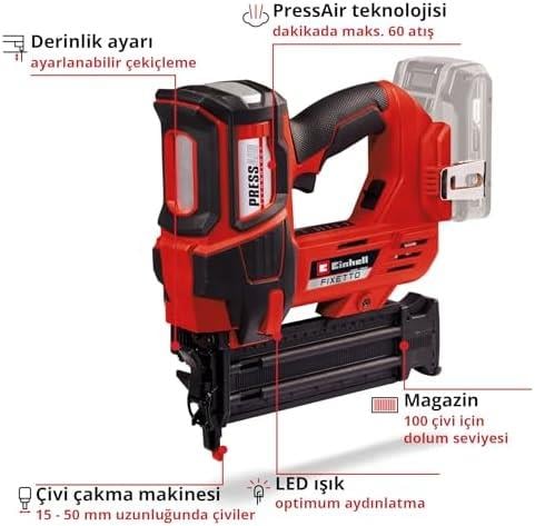 Professional Akülü Çivi Çakma Tabancası FIXETTO 18/50 N Power X-Change (18V, 60 atış/dk, maksimum 50 mm çivi uzunluğu, derinlik ayarı, tekli/seri atış modu, 500 çivi dahil) - 4257795