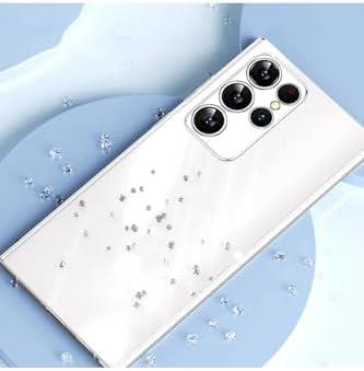 Samsung Galaxy S24 Ultra İle Uyumlu Kılıf Transparan Şeffaf GlassElegance TPU Tam Koruma Arka Kapak Şeffaf Renk