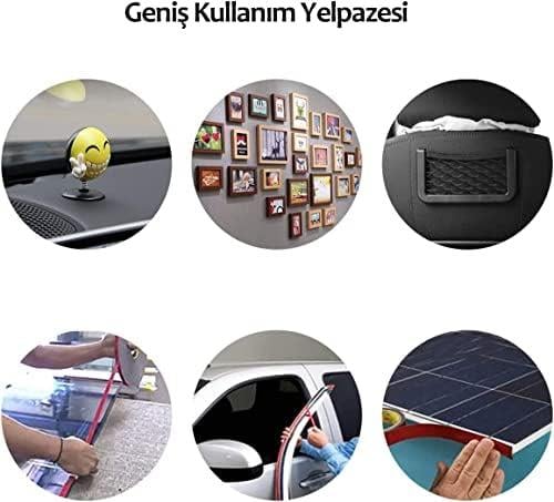 Silikon Çift Taraflı Montaj Bandı 10mm Genişlik 5mt Uzunluk Çift Taraflı Bant Çerçeve Yapıştırıcı Çift Taraflı Bant (10mmx5mt)