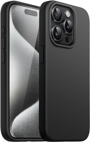 Trend iPhone 15 Promax Uyumlu içi Kadife Lansman Liquid Silicone kılıf Şok Emici Full Kasa Koruma Sağlayan Kılıf Siyah