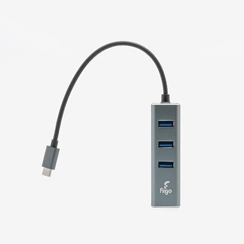 TYPE-C to LAN ve 3x USB Alüminyum Adaptör Gri