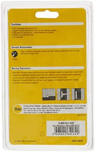 V/8K103/WE Mandallı Pencere Kilidi - Beyaz