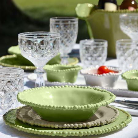  Joke Table Kitchen Melamin Oval Servis Tabağı 13 cm x 44 cm Yeşil
