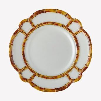 Beyaz Melamin Yemek Tabağı 28 Cm Bambu