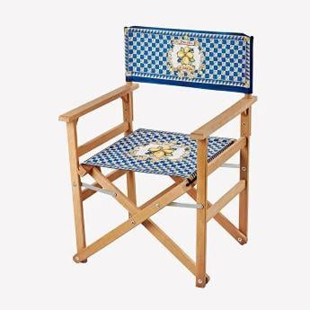 Mavi Ahşap Bahçe Sandalyesi 87X54x48 Cm Capri