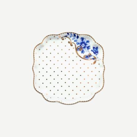 Mavi Beyaz Porselen Çay Tabağı 10 Cm Royal White