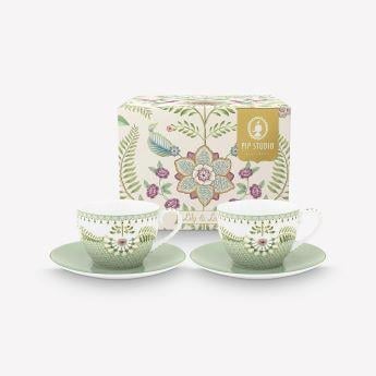 Yeşil Porselen Çay Fincanı 280 Ml Lily & Lotus 