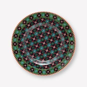 Yeşil Porselen Petit Four Tabağı 12 Cm
