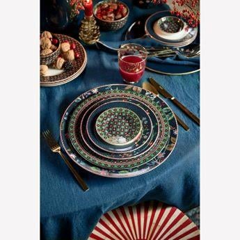 Yeşil Porselen Petit Four Tabağı 12 Cm