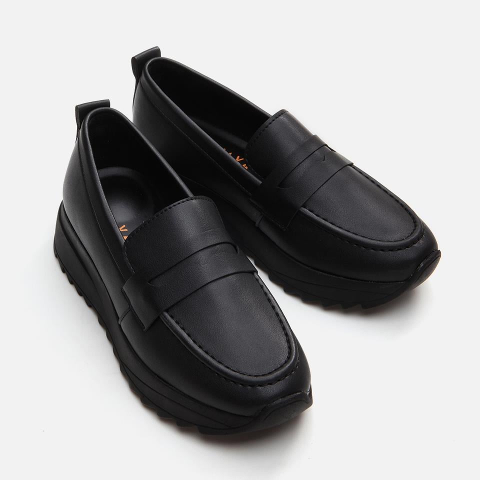 Siyah Yaya Kadın Loafer