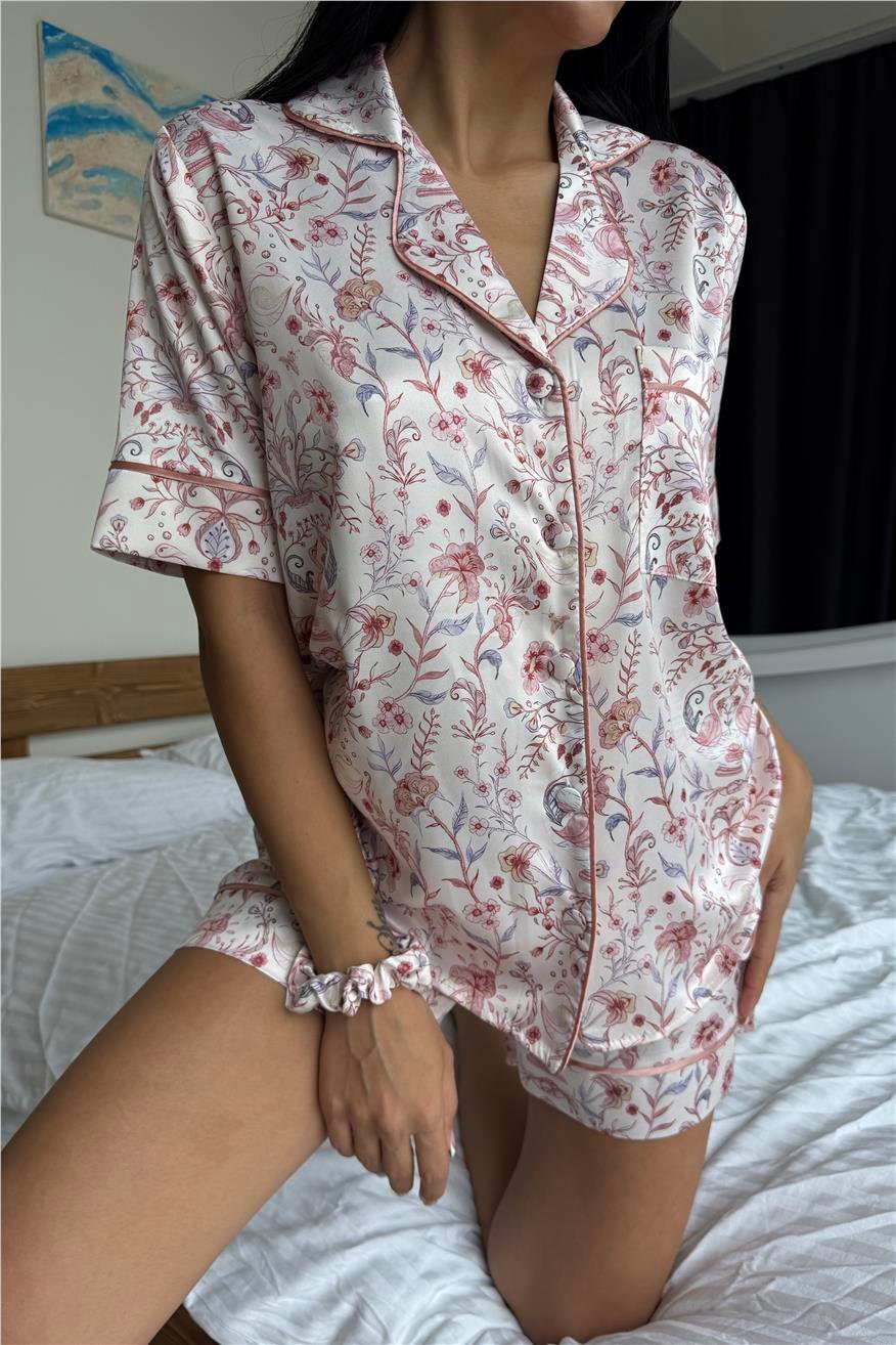 Colori Del Mondo Saten Kısa Pijama Takımı CDM2377