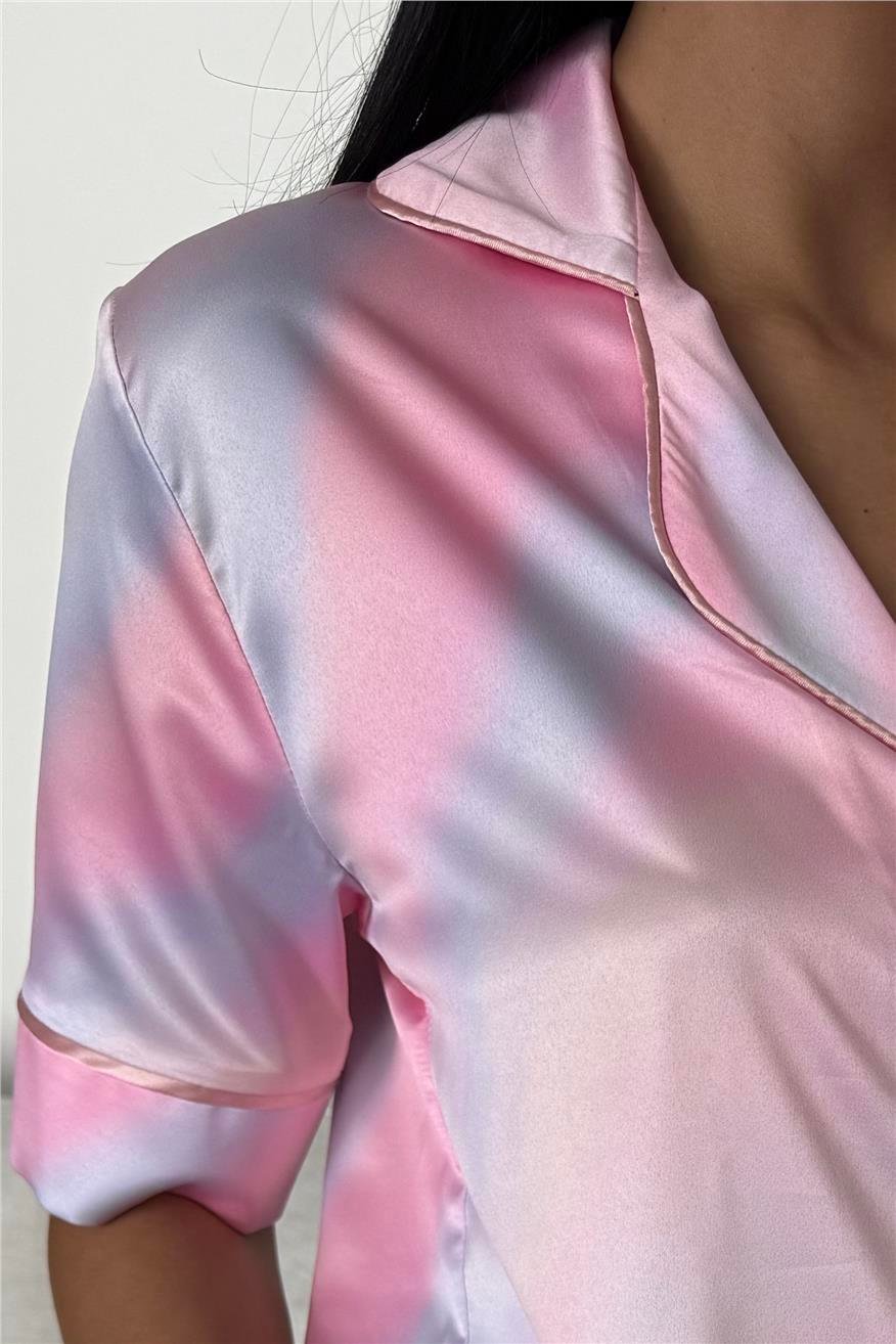 Colori Del Mondo Saten Kısa Pijama Takımı CDM2381