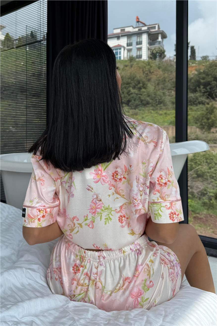 Colori Del Mondo Saten Kısa Pijama Takımı CDM2383