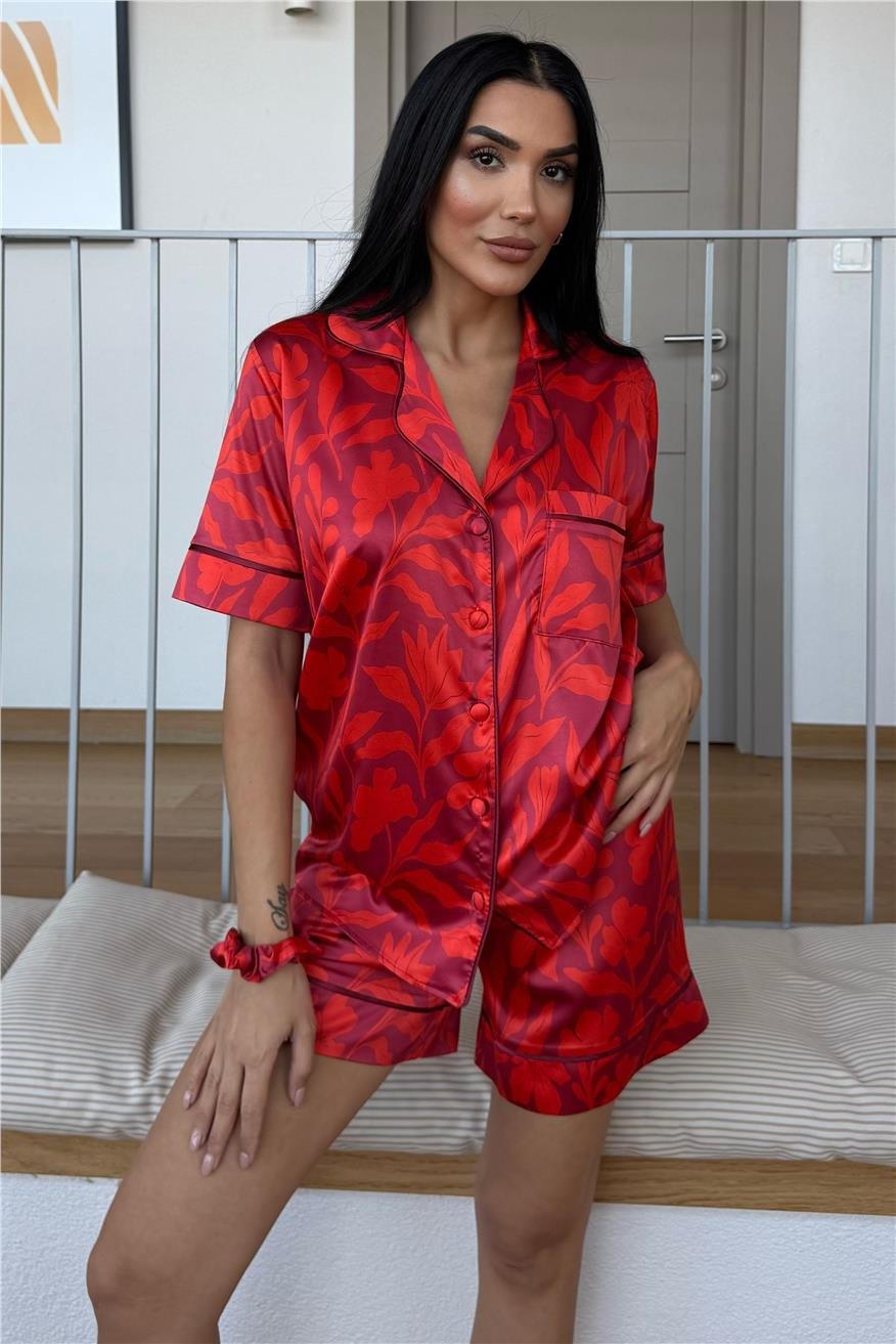Colori Del Mondo Saten Kısa Pijama Takımı CDM1620
