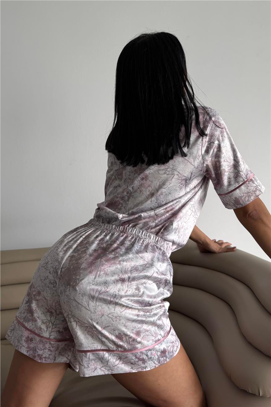 Colori Del Mondo Saten Kısa Pijama Takımı CDM2130