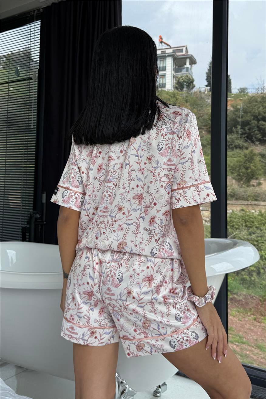 Colori Del Mondo Saten Kısa Pijama Takımı CDM2377