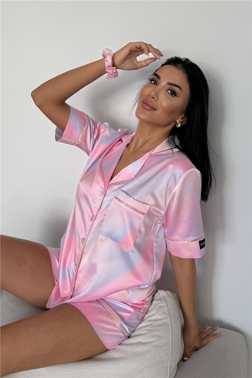 Colori Del Mondo Saten Kısa Pijama Takımı CDM2381