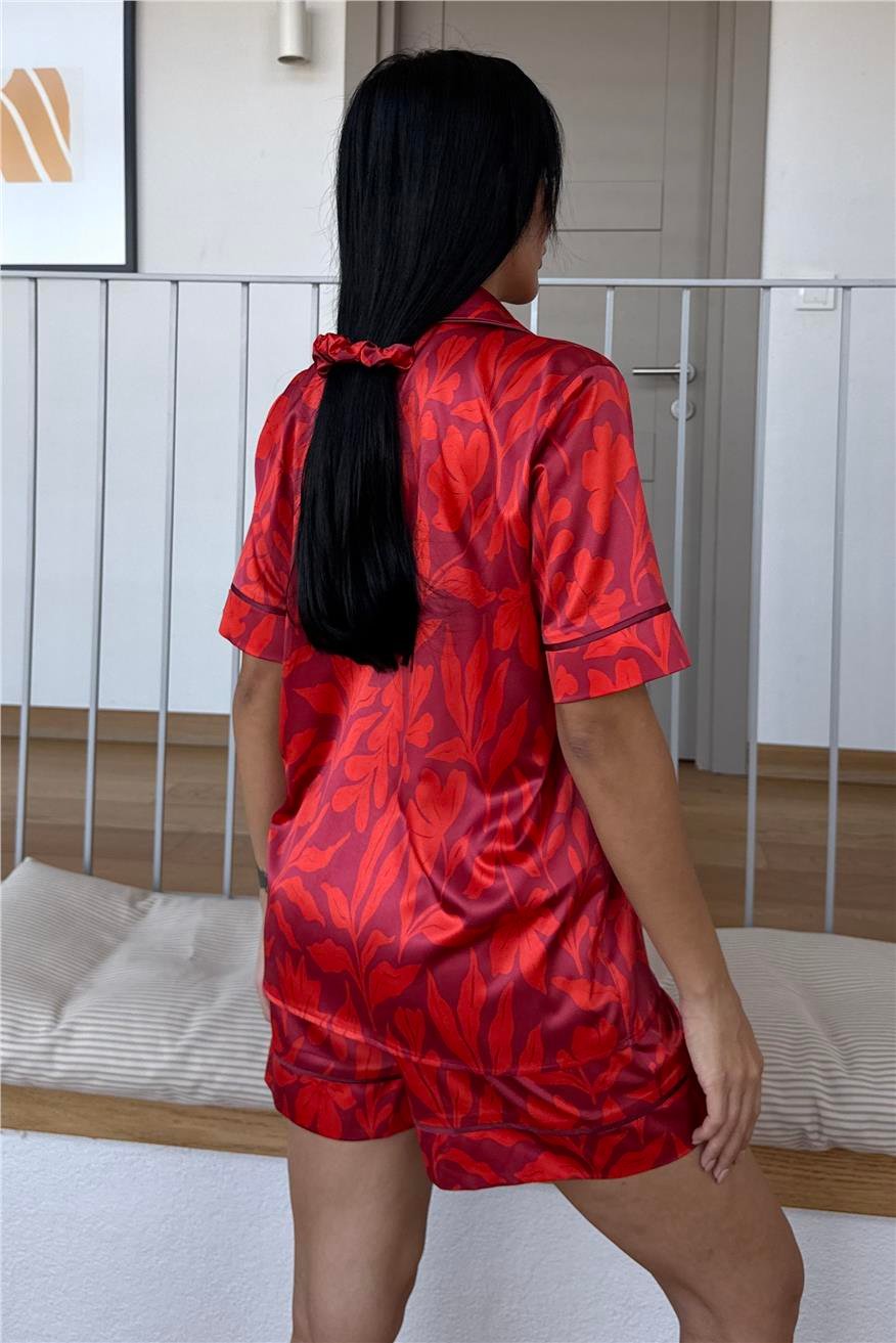 Colori Del Mondo Saten Kısa Pijama Takımı CDM1620