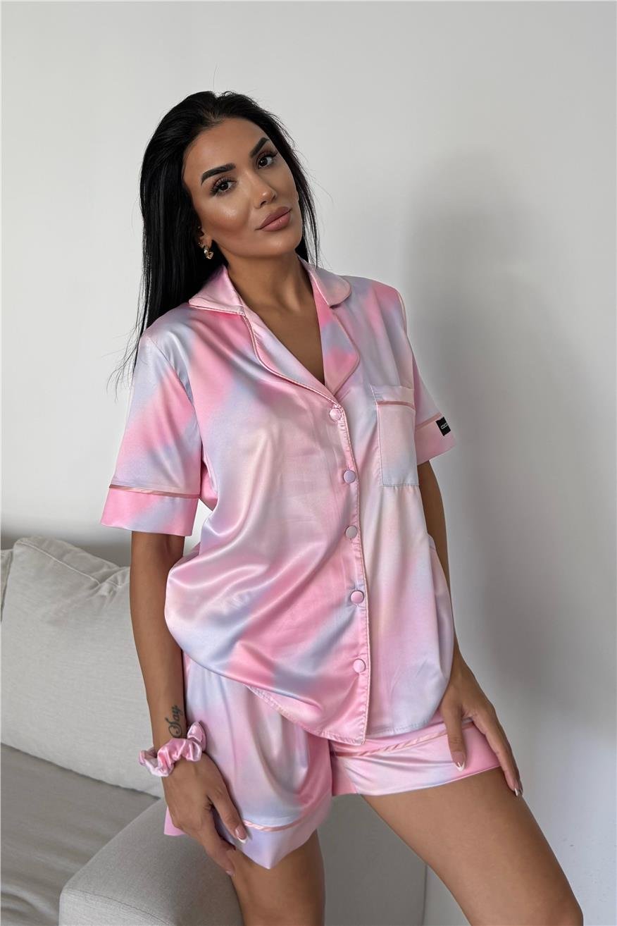 Colori Del Mondo Saten Kısa Pijama Takımı CDM2381