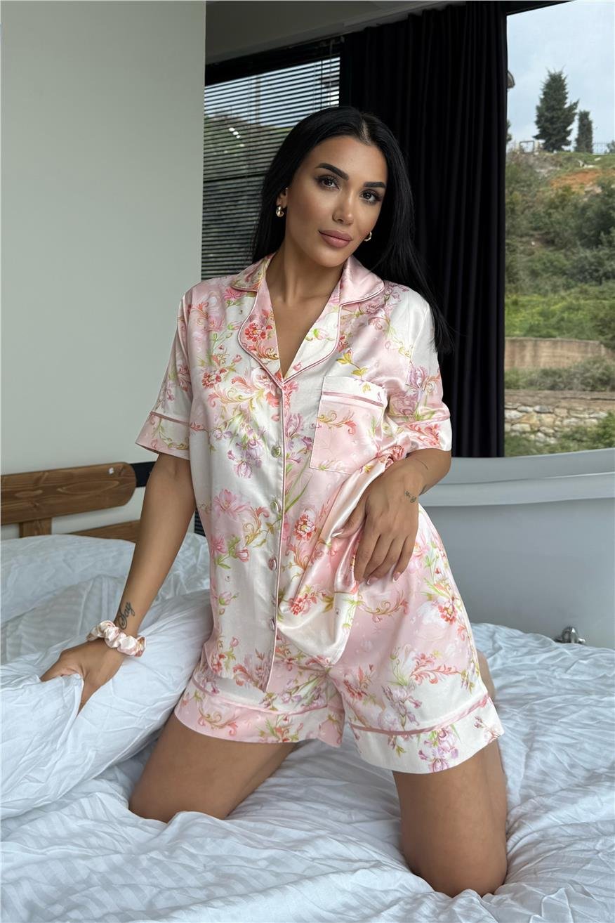 Colori Del Mondo Saten Kısa Pijama Takımı CDM2383