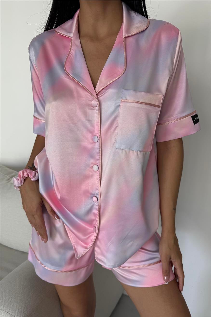 Colori Del Mondo Saten Kısa Pijama Takımı CDM2381