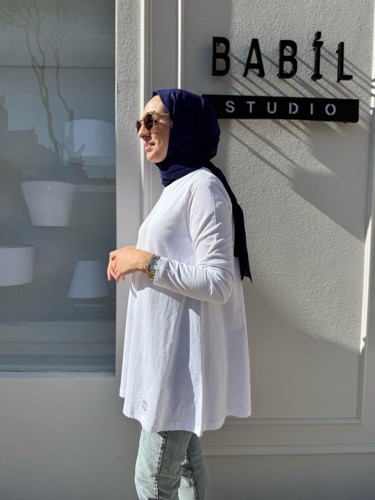 Koton Uzun Kollu Basic Kadın Bluz Beyaz