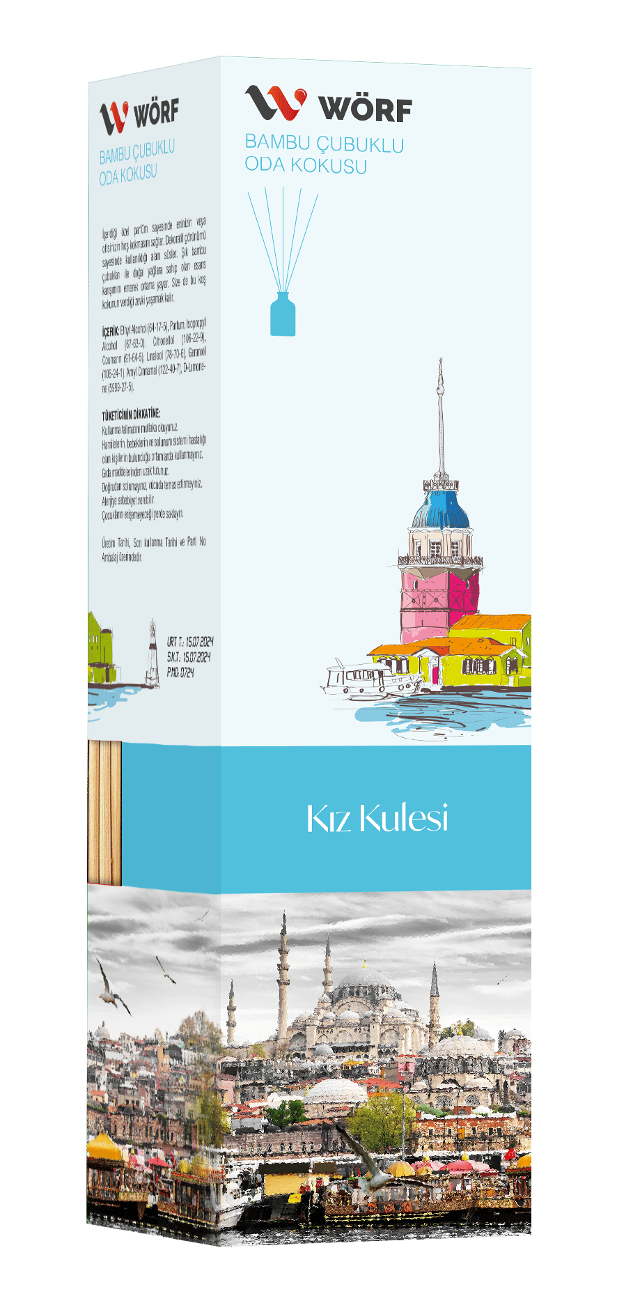 Wörf Bambu Çubuklu koku 100ml Kız Kulesi