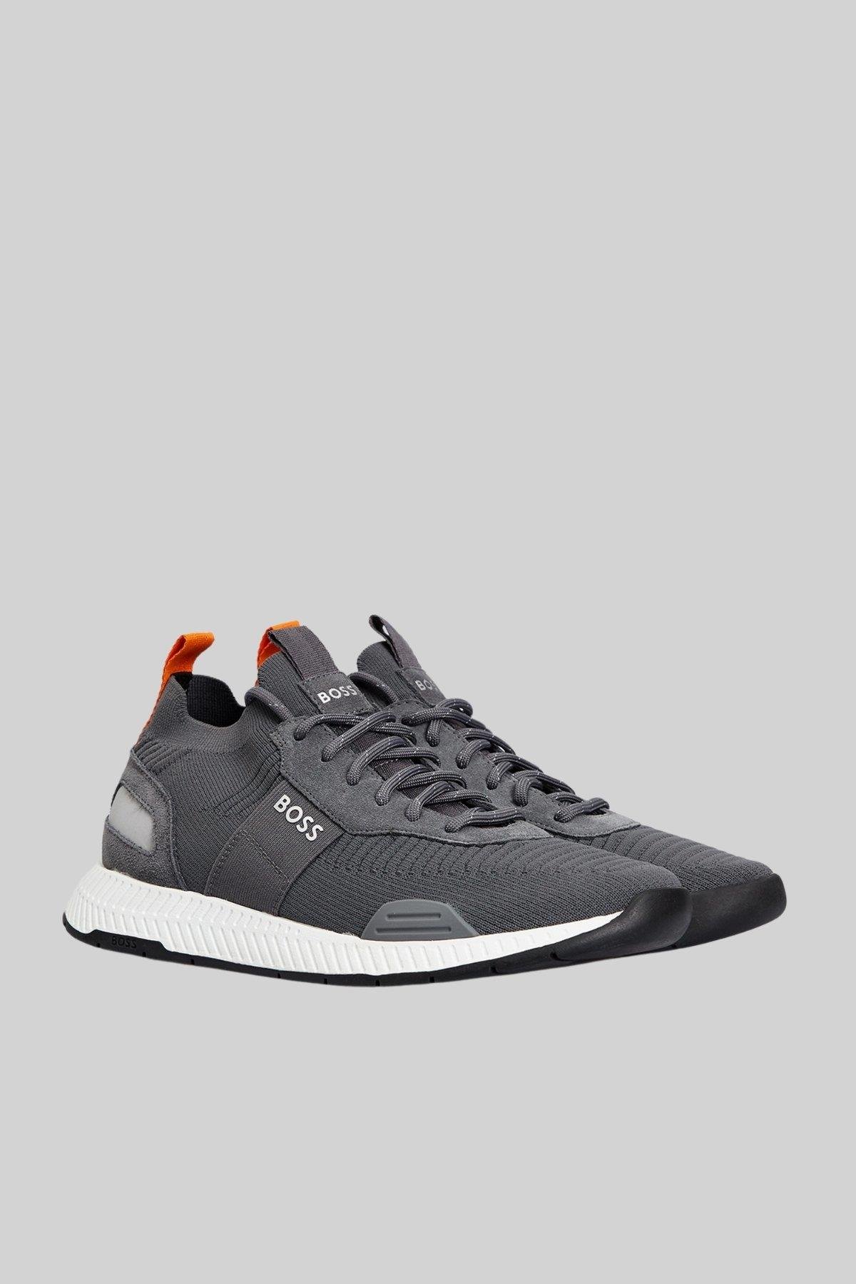 Boss Footwear Titanium Run Erkek Bağcıklı Spor Ayakkabı Gri