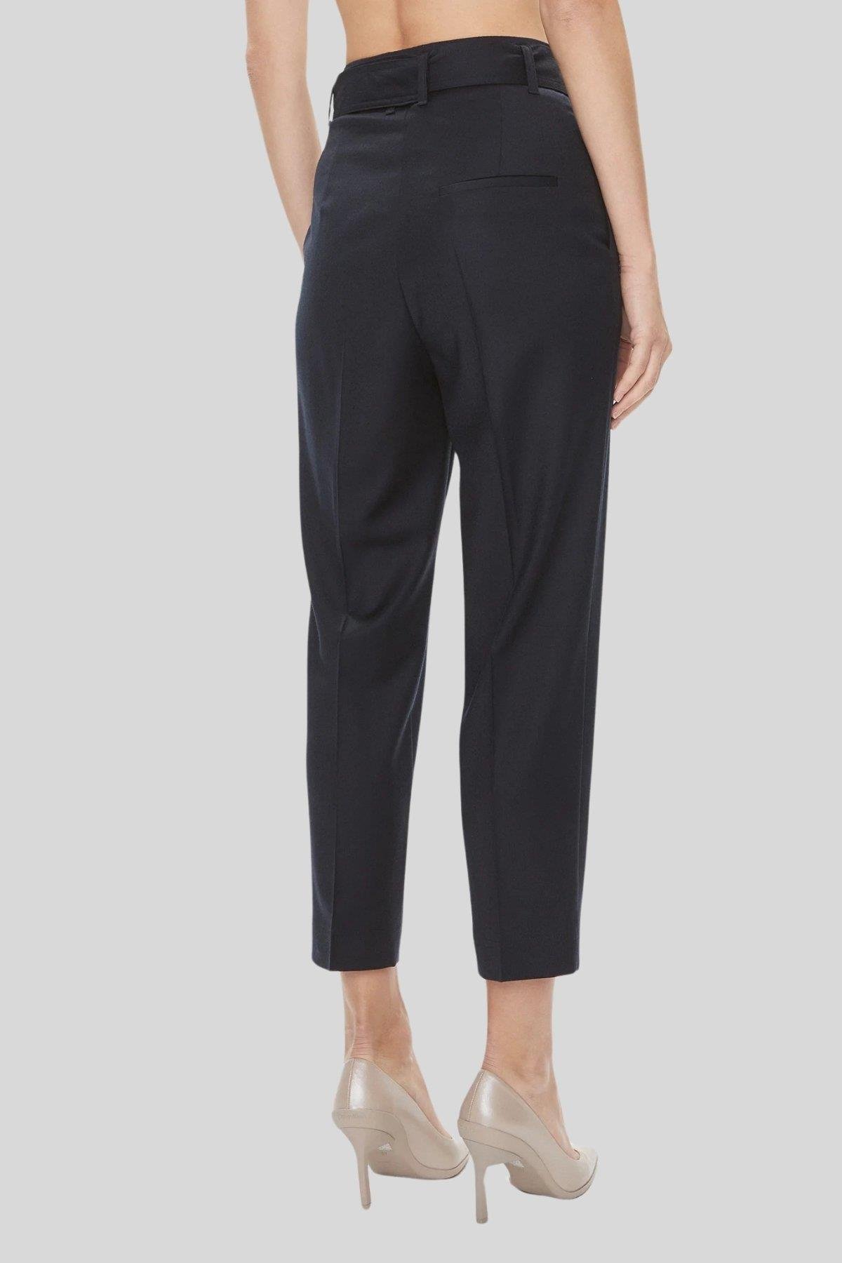 Boss Kadın Regular Fit Yün Pantolon Lacivert