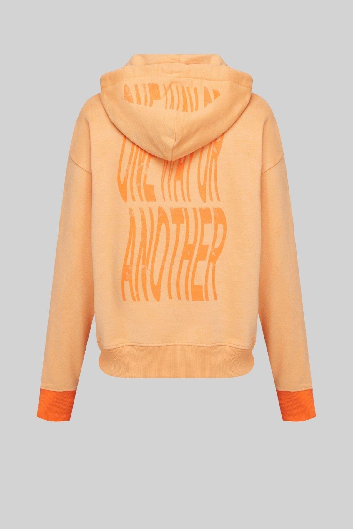 Boss Kapüşonlu Kadın Sweatshirt Turuncu
