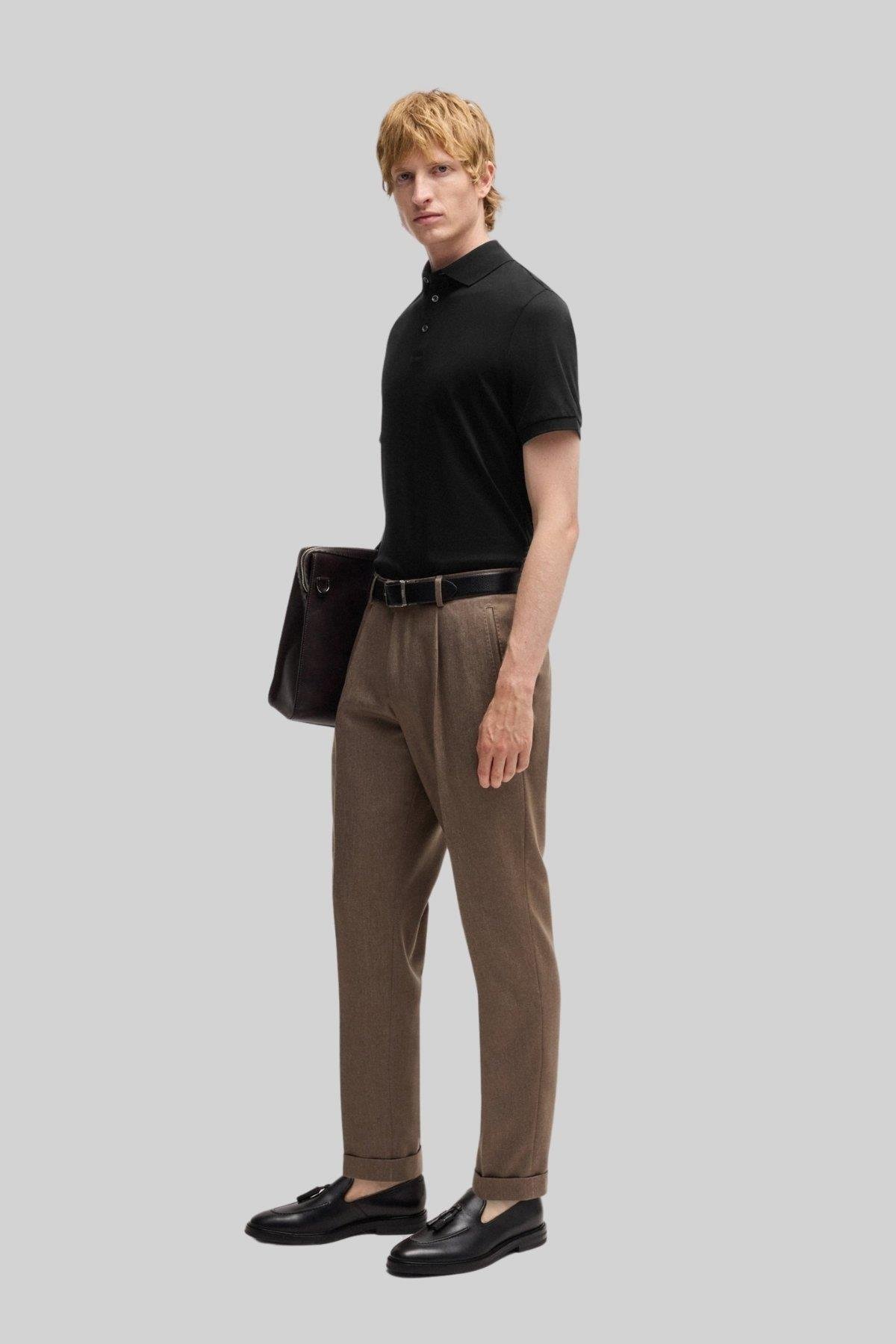 Boss L-Perry Erkek Polo Yaka T-Shirt Siyah