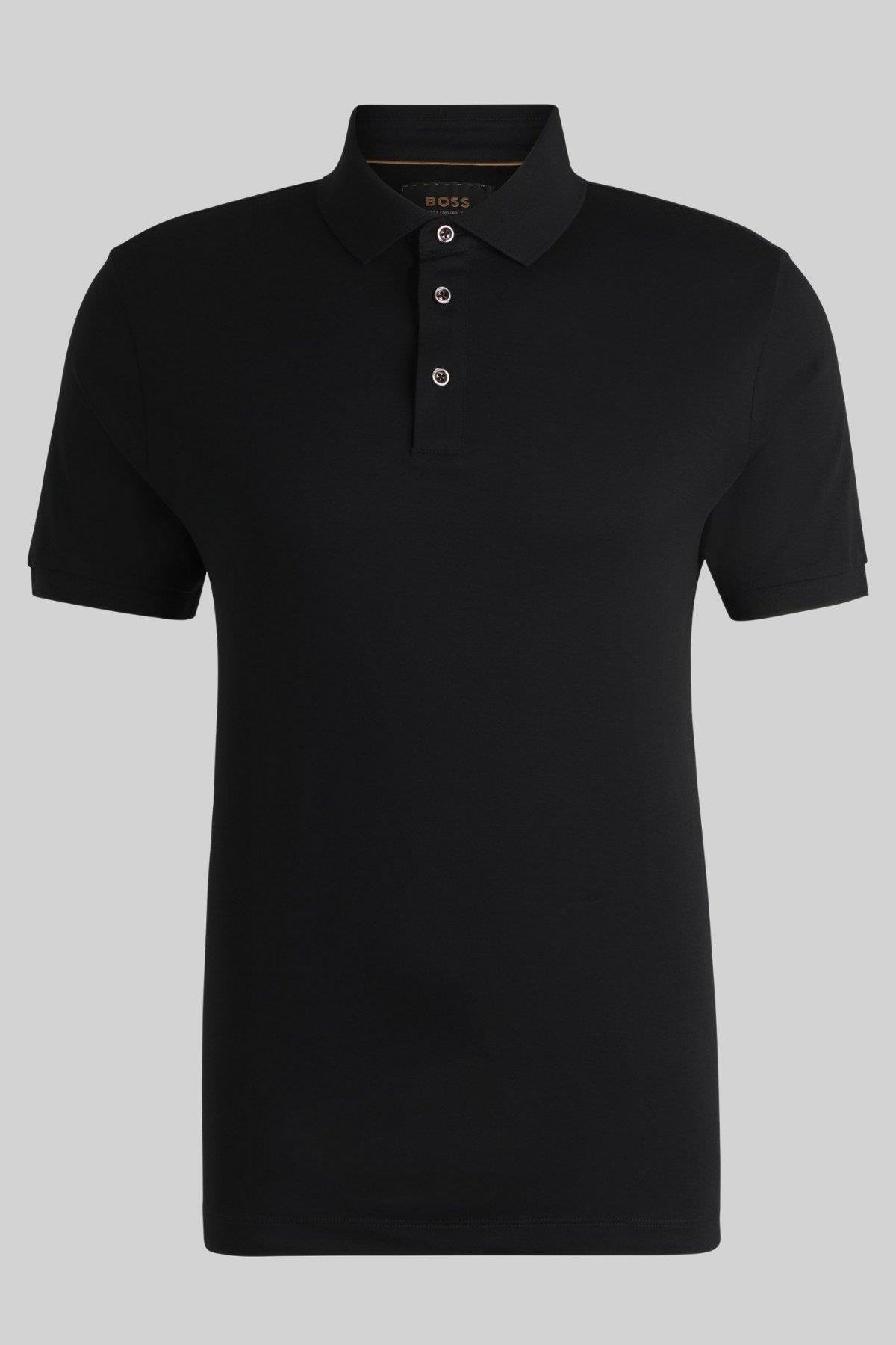 Boss L-Perry Erkek Polo Yaka T-Shirt Siyah