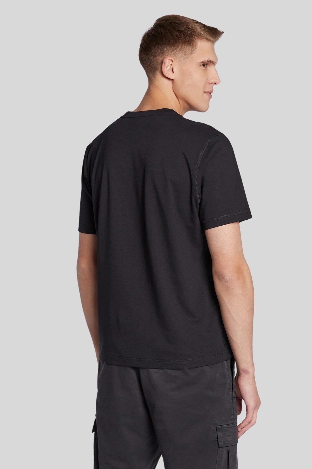 Boss Logolu Erkek T-Shirt Siyah
