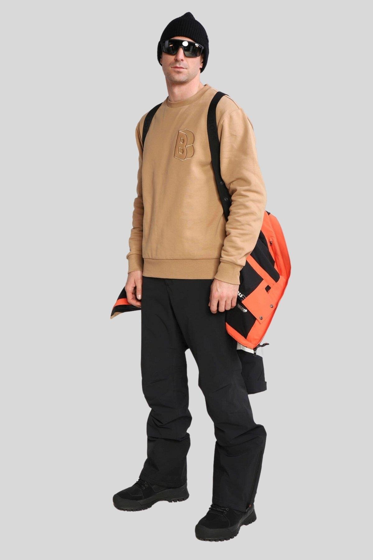 Boss Marka Logo İşlemeli Stadler Sweatshirt Bej 260
