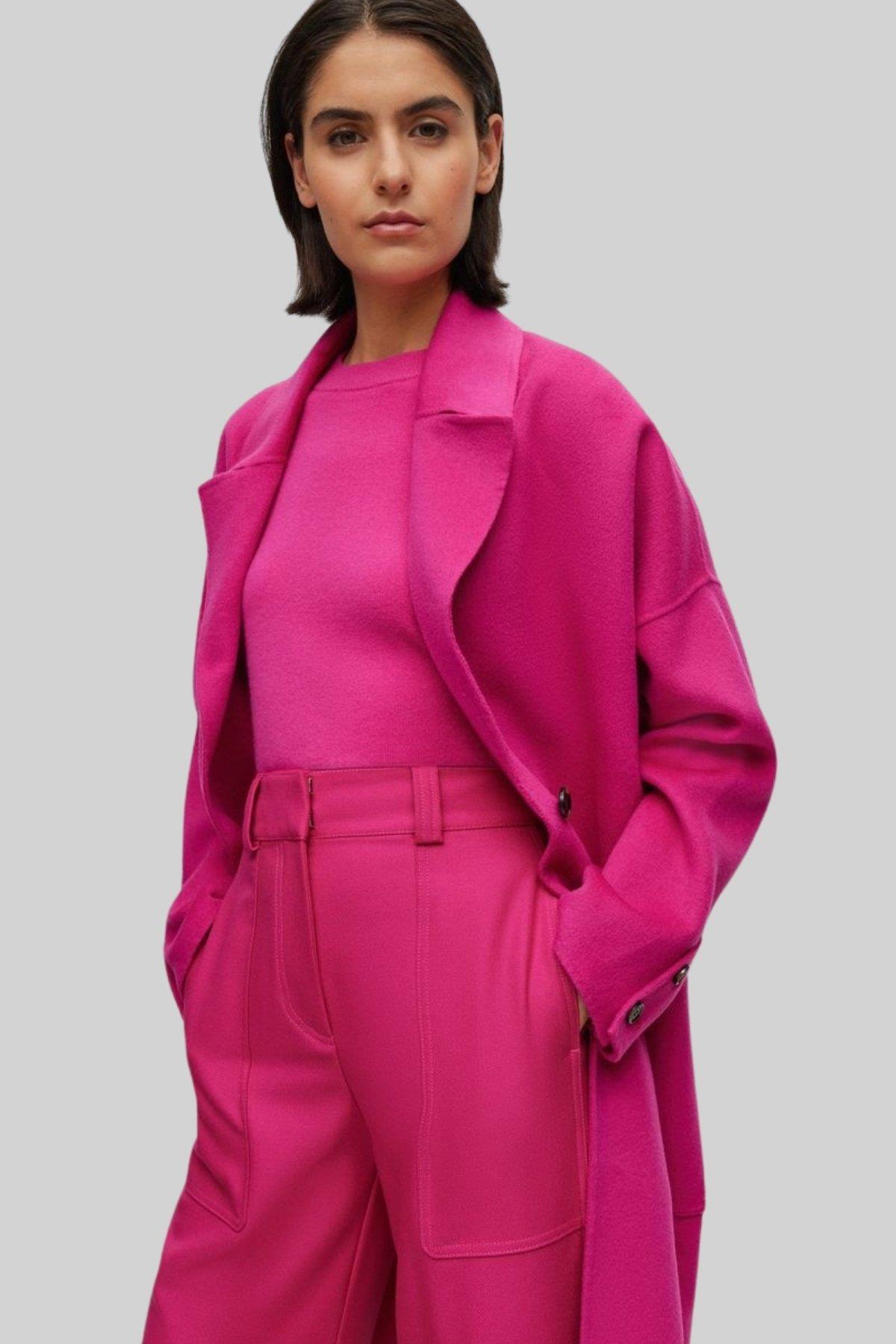 Boss Oversize Palto Cattina Pembe