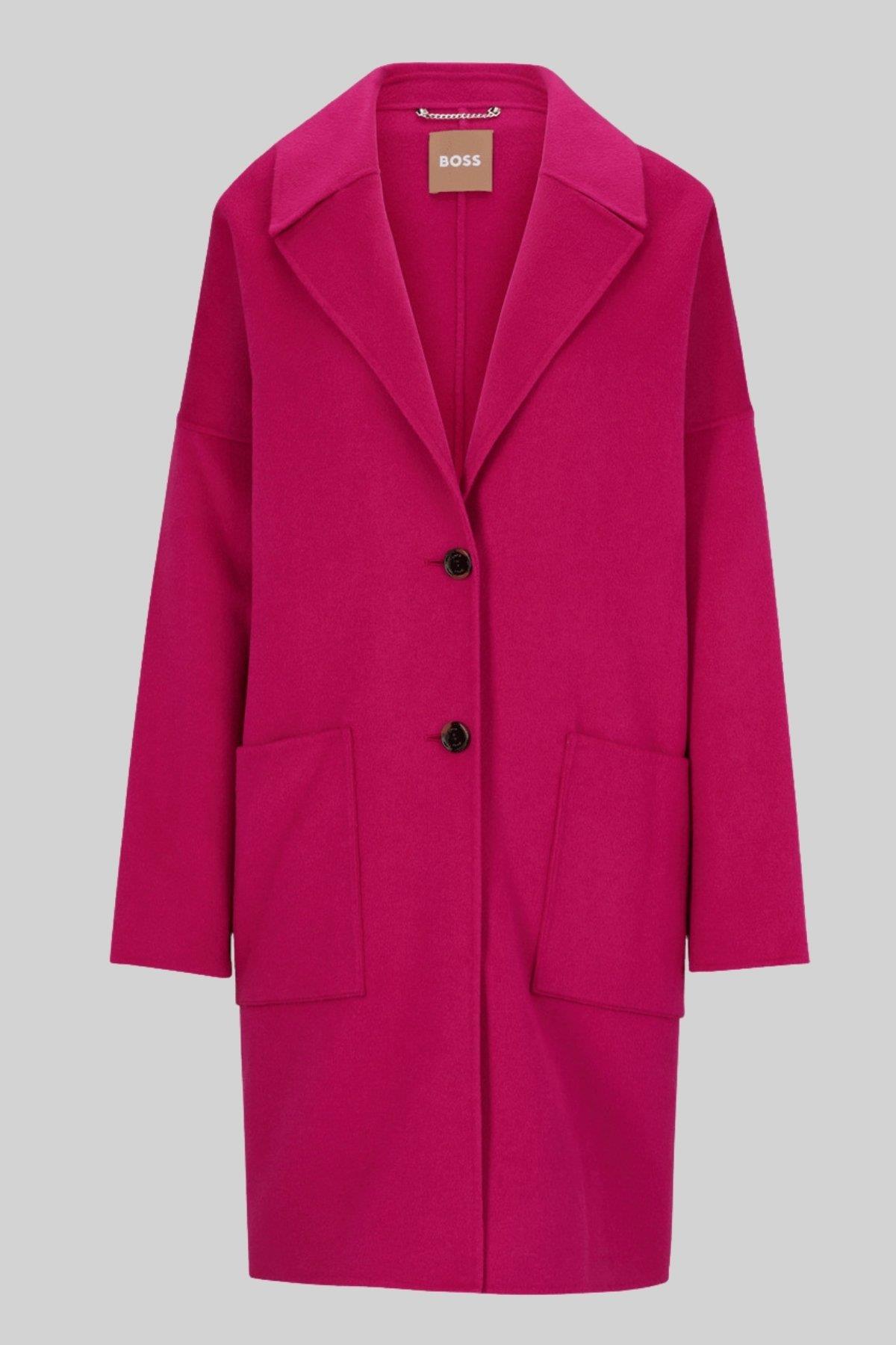 Boss Oversize Palto Cattina Pembe