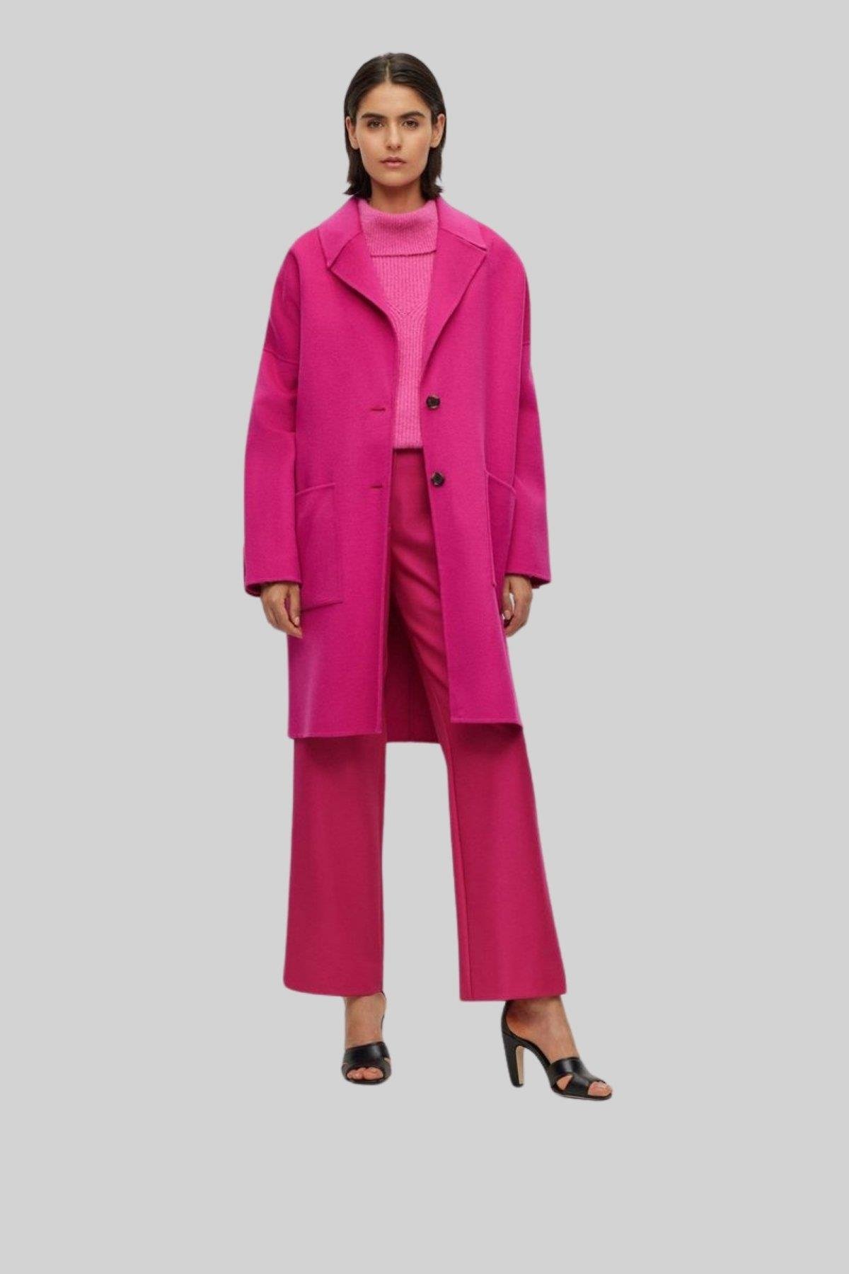 Boss Oversize Palto Cattina Pembe