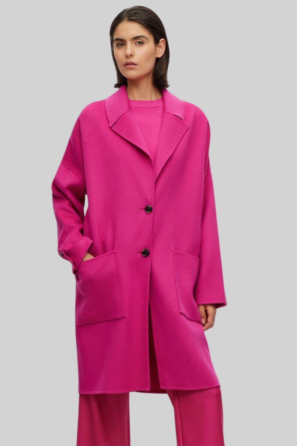 Boss Oversize Palto Cattina Pembe