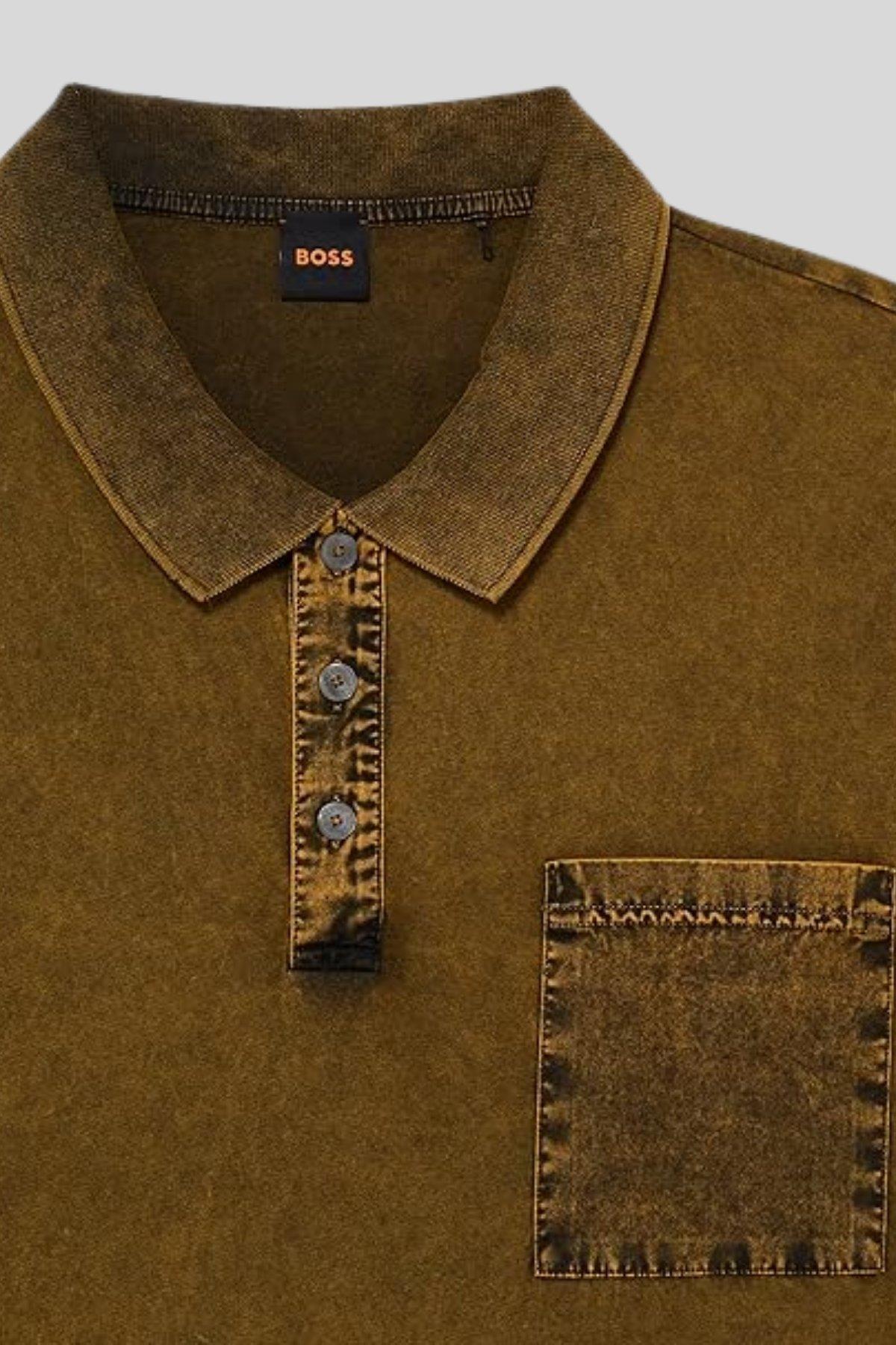 Boss Polo Yaka Erkek T-Shirt Bej